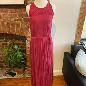 Loft Maxi Dress red, stitch detailing